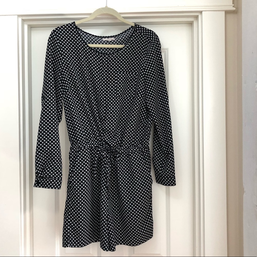 Black Patterned Romper